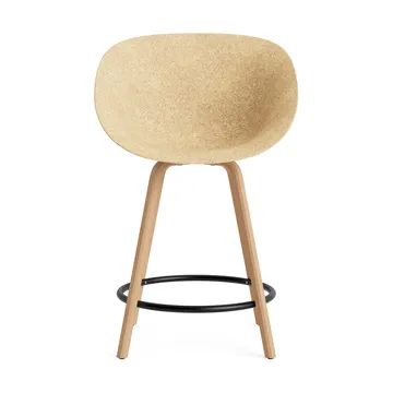 Fauteuil avec accoudoirs Mat Bar Armchair 65 cm - Hemp-hêtre-acier noir - Normann Copenhagen