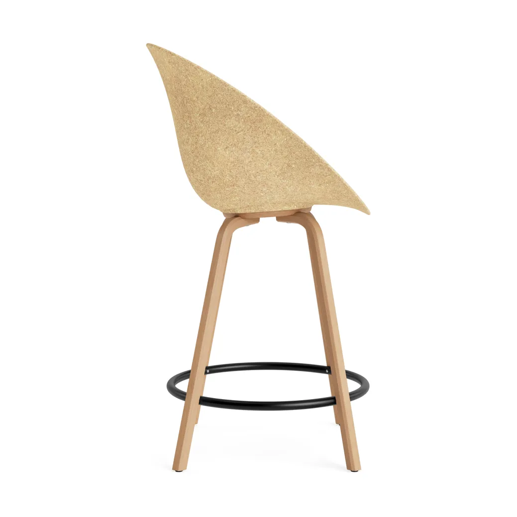 Fauteuil avec accoudoirs Mat Bar Armchair 65 cm, Hemp-hêtre-acier noir Normann Copenhagen