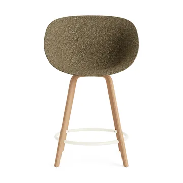 Fauteuil avec accoudoirs Mat Bar Armchair 65 cm - Seaweed-beech-cream steel - Normann Copenhagen