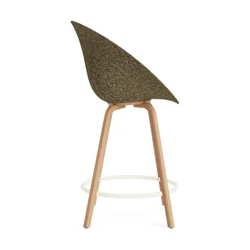 Fauteuil avec accoudoirs Mat Bar Armchair 65 cm - Seaweed-beech-cream steel - Normann Copenhagen