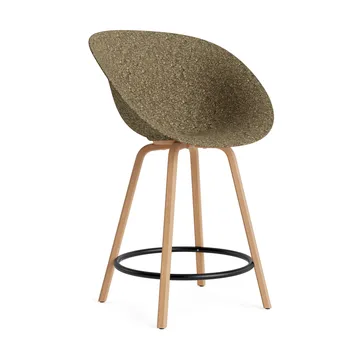 Fauteuil avec accoudoirs Mat Bar Armchair 65 cm - Seaweed-hêtre-acier noir - Normann Copenhagen