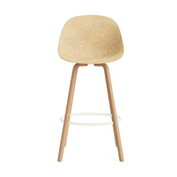 Fauteuil avec accoudoirs Mat Bar Armchair 75 cm - Hemp-hêtre-crème acier - Normann Copenhagen