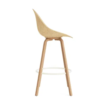 Fauteuil avec accoudoirs Mat Bar Armchair 75 cm - Hemp-hêtre-crème acier - Normann Copenhagen