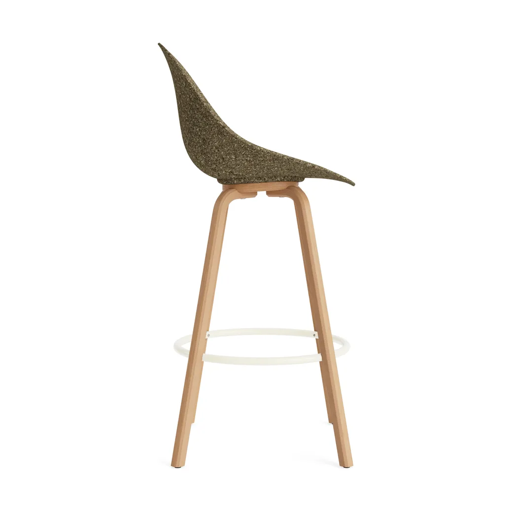 Fauteuil avec accoudoirs Mat Bar Armchair 75 cm, Seaweed-beech-cream steel Normann Copenhagen