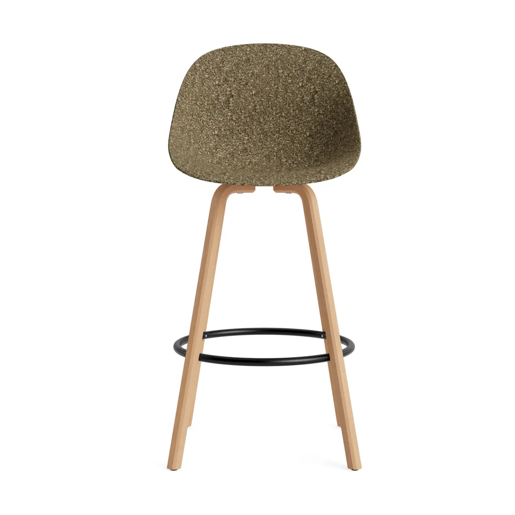 Fauteuil avec accoudoirs Mat Bar Armchair 75 cm, Seaweed-hêtre-acier noir Normann Copenhagen