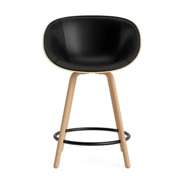 Fauteuil avec accoudoirs Mat Bar Armchair habillé sur le devant 65 cm - Ultra 41599-hemp-beech-black steel - Normann Copenhagen