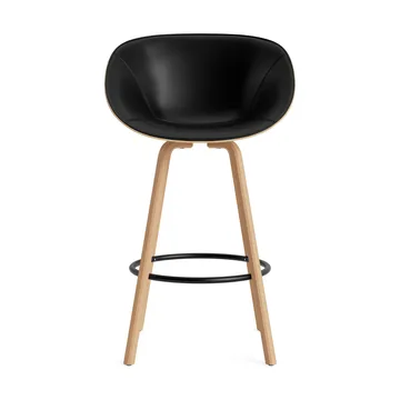 Fauteuil avec accoudoirs Mat Bar Armchair habillé sur le devant 75 cm - Ultra 41599-hemp-beech-black steel - Normann Copenhagen