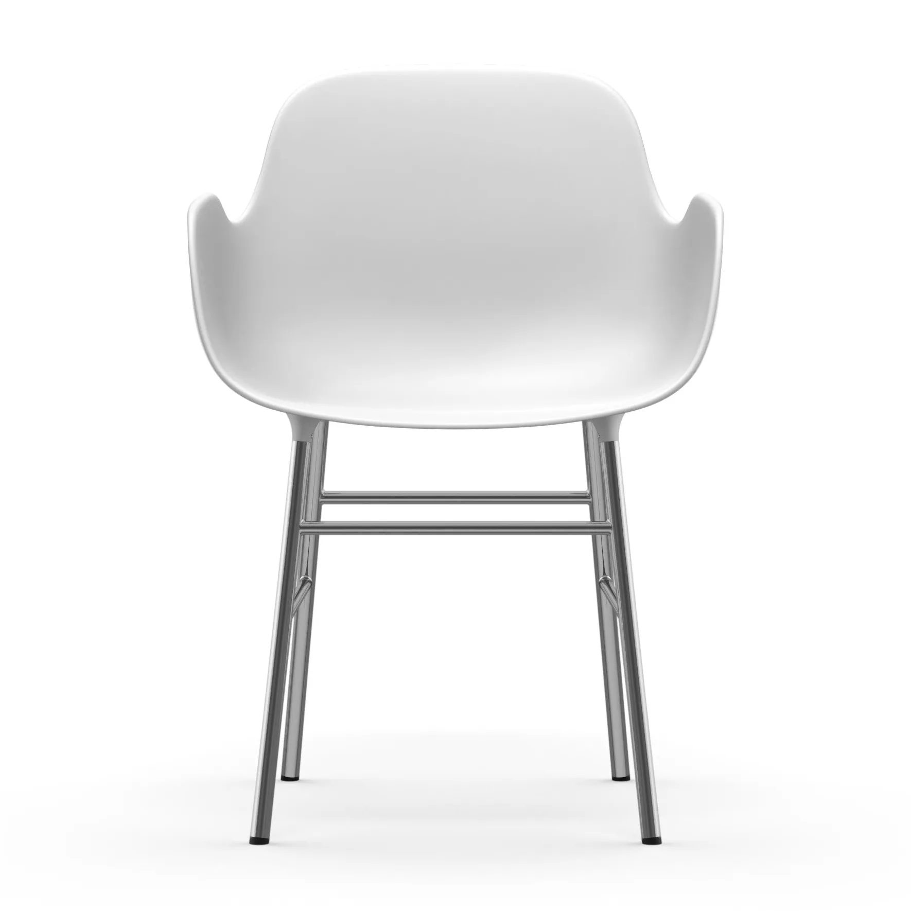 Fauteuil Form pieds chromés, Blanc Normann Copenhagen
