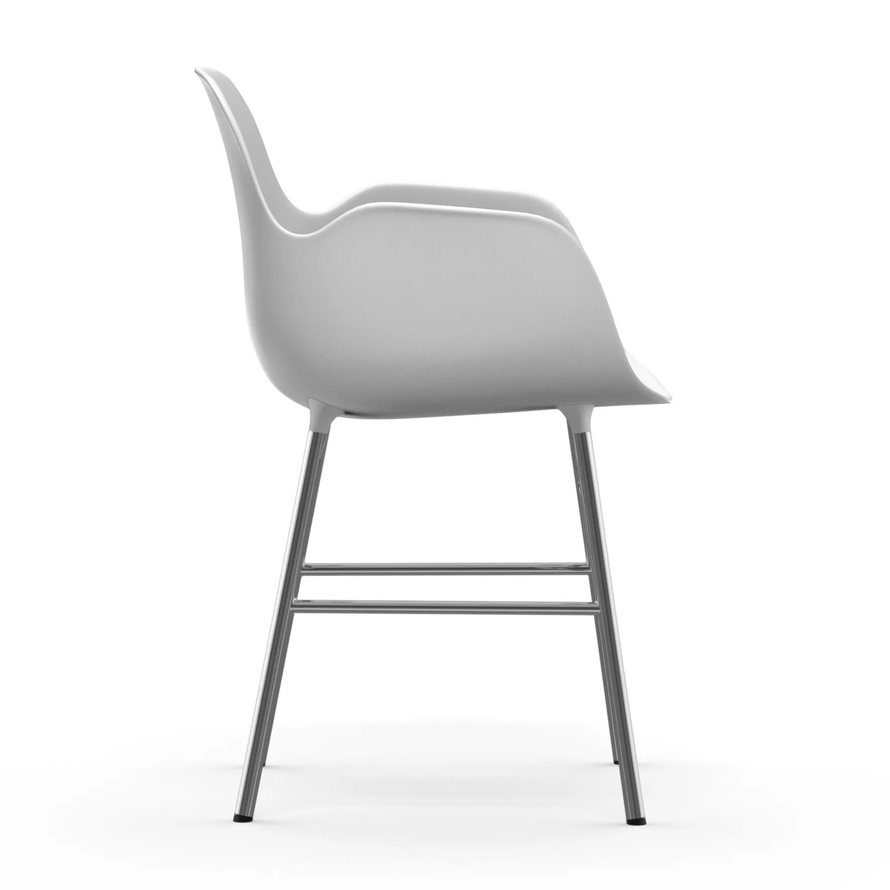 Fauteuil Form pieds chromés, Blanc Normann Copenhagen