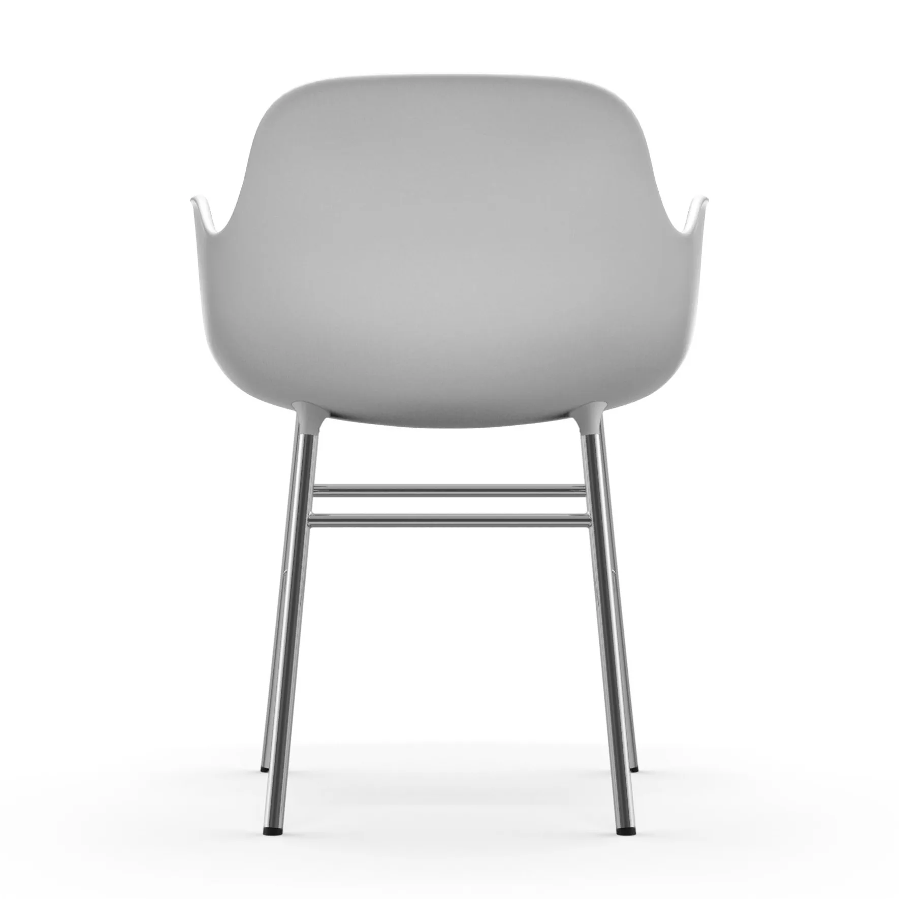 Fauteuil Form pieds chromés, Blanc Normann Copenhagen