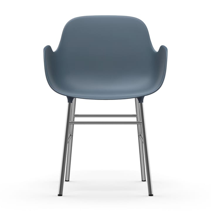 Fauteuil Form pieds chromés - Bleu - Normann Copenhagen