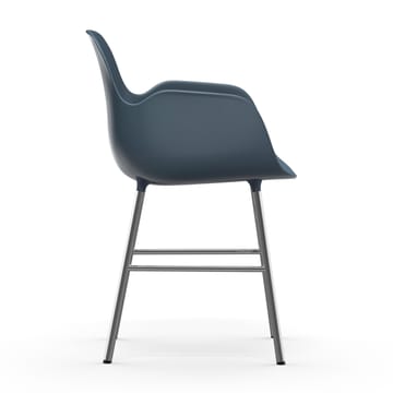 Fauteuil Form pieds chromés - Bleu - Normann Copenhagen