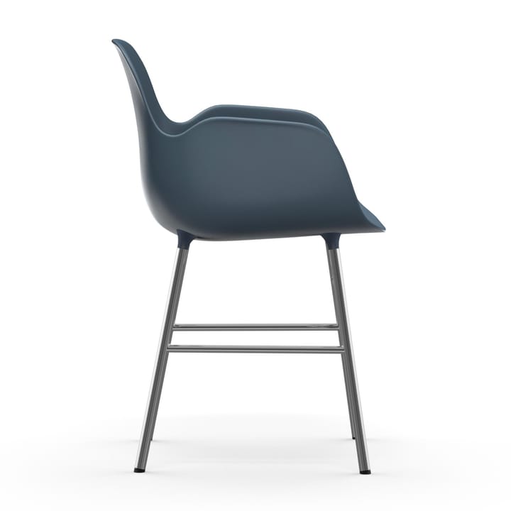 Fauteuil Form pieds chromés, Bleu Normann Copenhagen