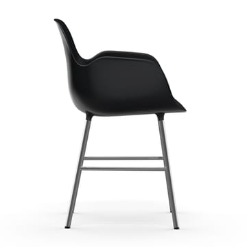 Fauteuil Form pieds chromés - Noir - Normann Copenhagen
