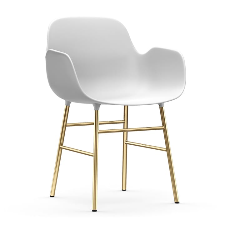 Fauteuil Form pieds en laiton - Blanc - Normann Copenhagen