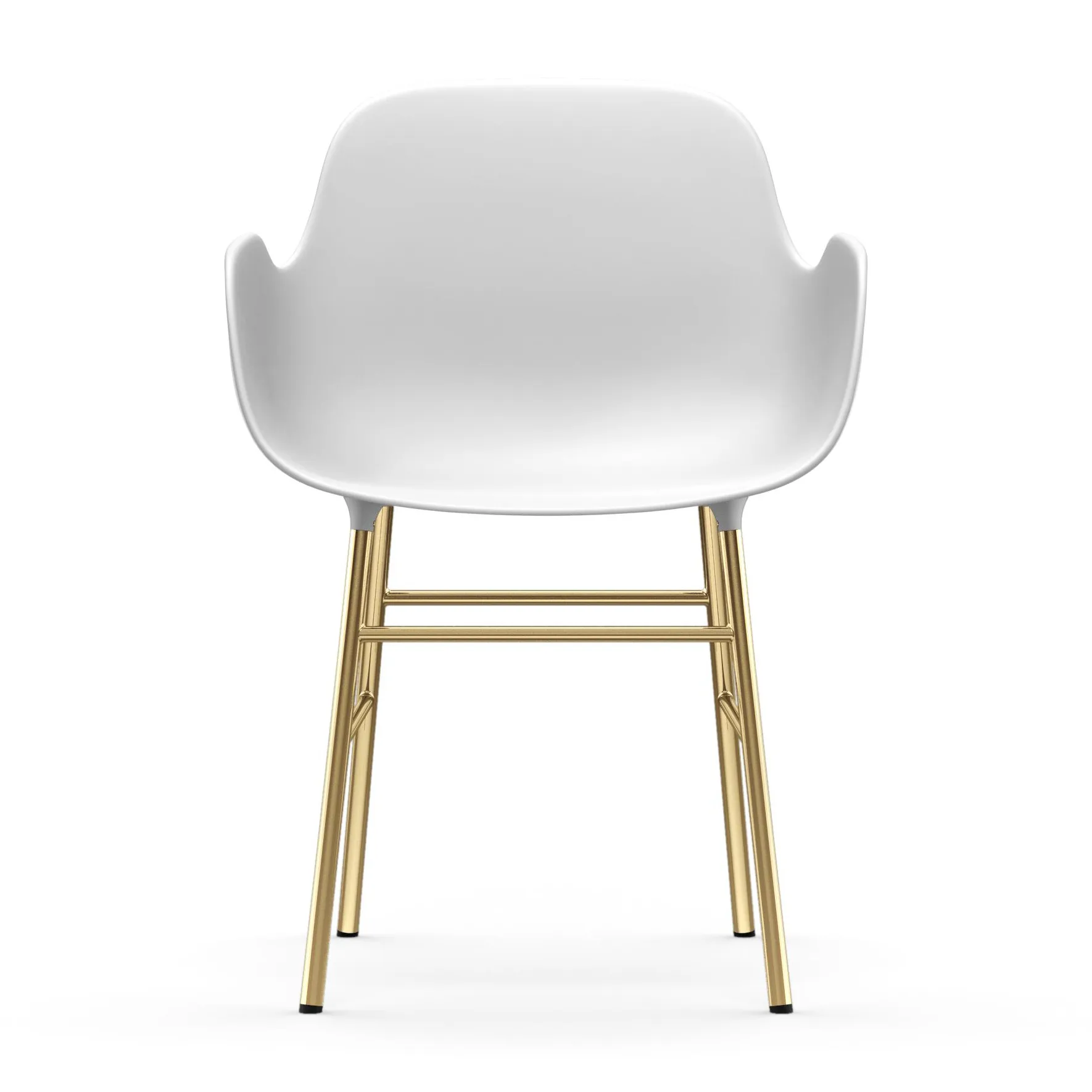 Fauteuil Form pieds en laiton, Blanc Normann Copenhagen