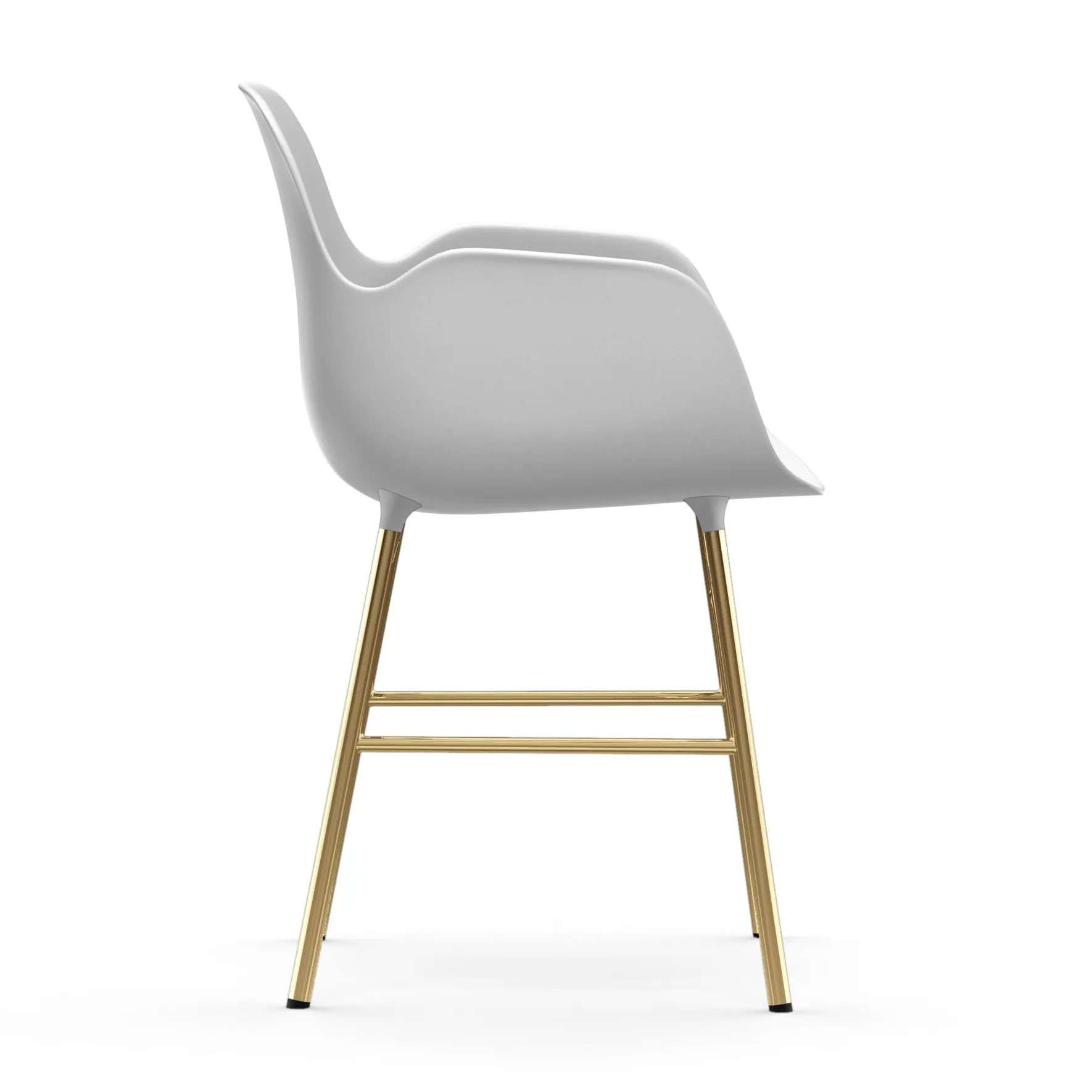 Fauteuil Form pieds en laiton, Blanc Normann Copenhagen