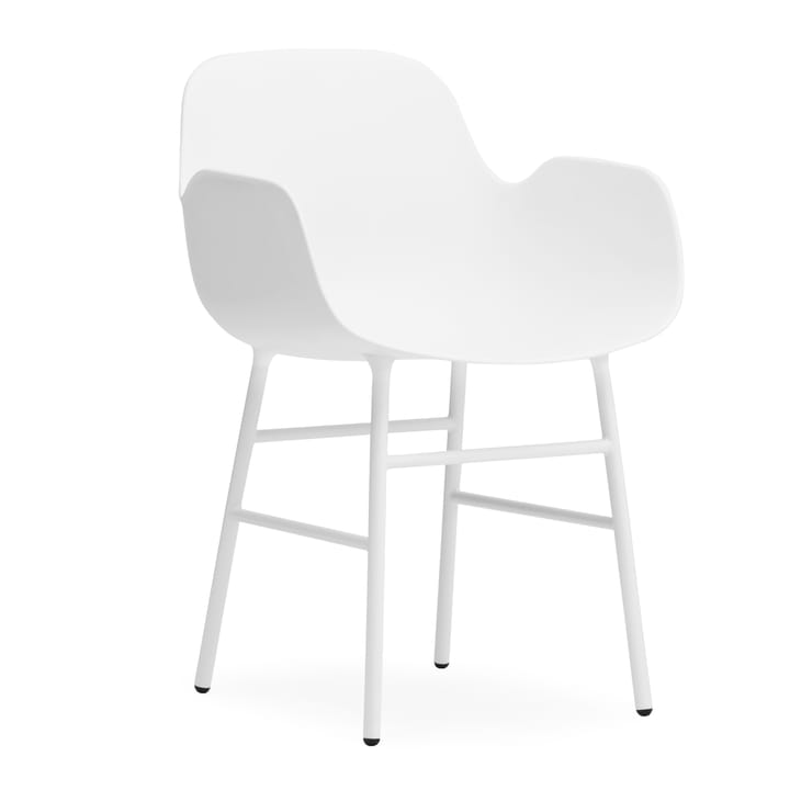 Fauteuil Form pieds en métal - Blanc - Normann Copenhagen