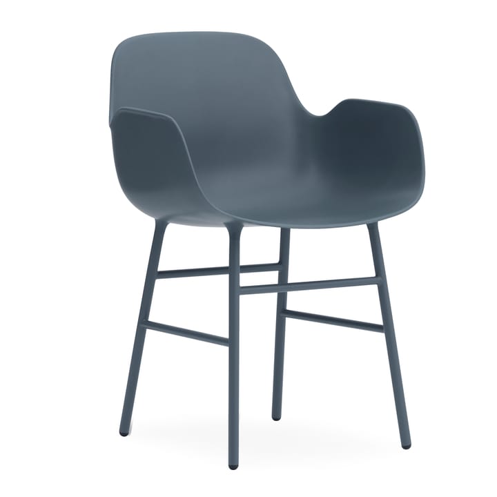 Fauteuil Form pieds en métal - Bleu - Normann Copenhagen