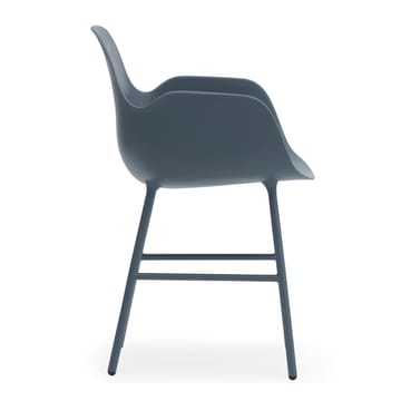 Fauteuil Form pieds en métal - Bleu - Normann Copenhagen