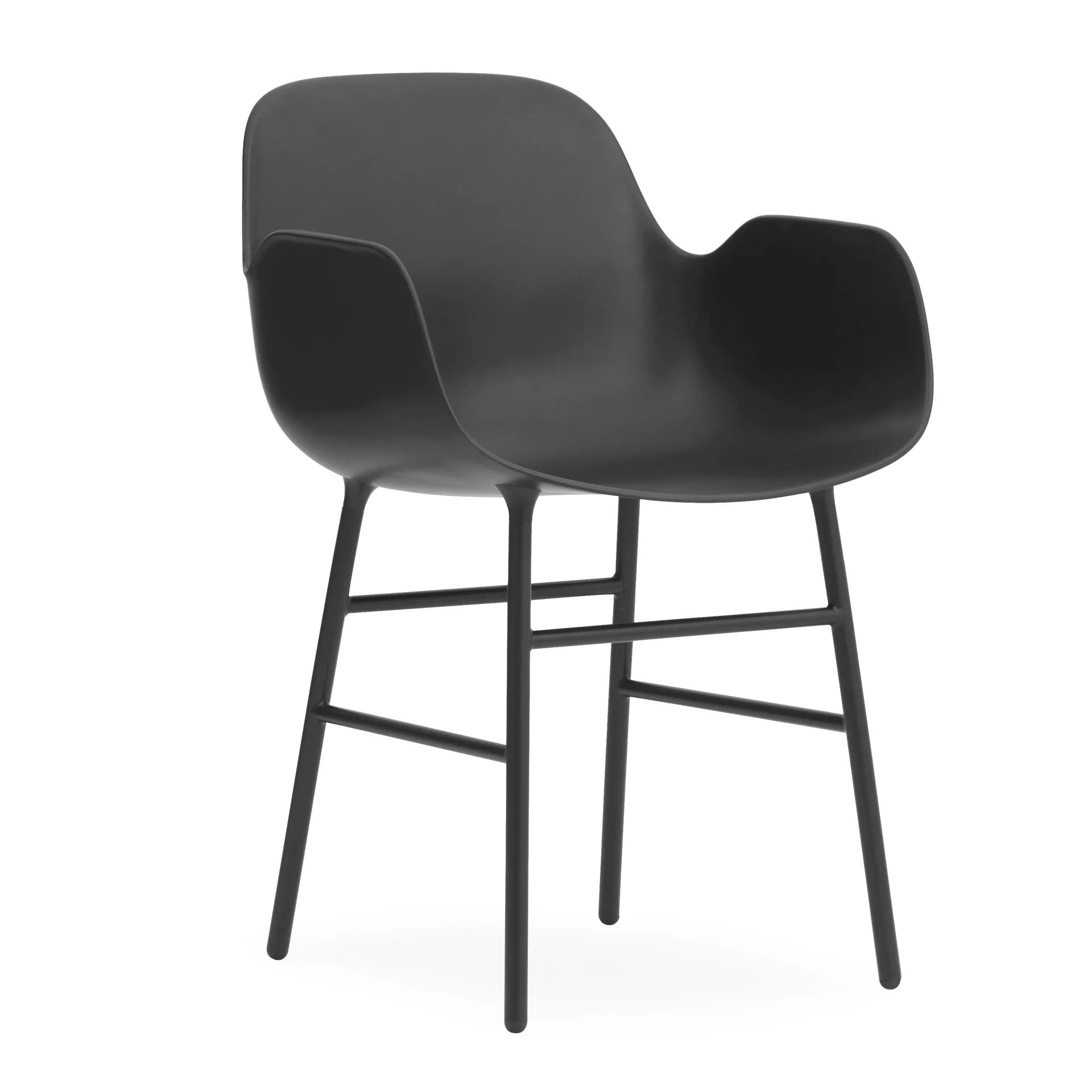 Fauteuil Form pieds en métal, Noir Normann Copenhagen
