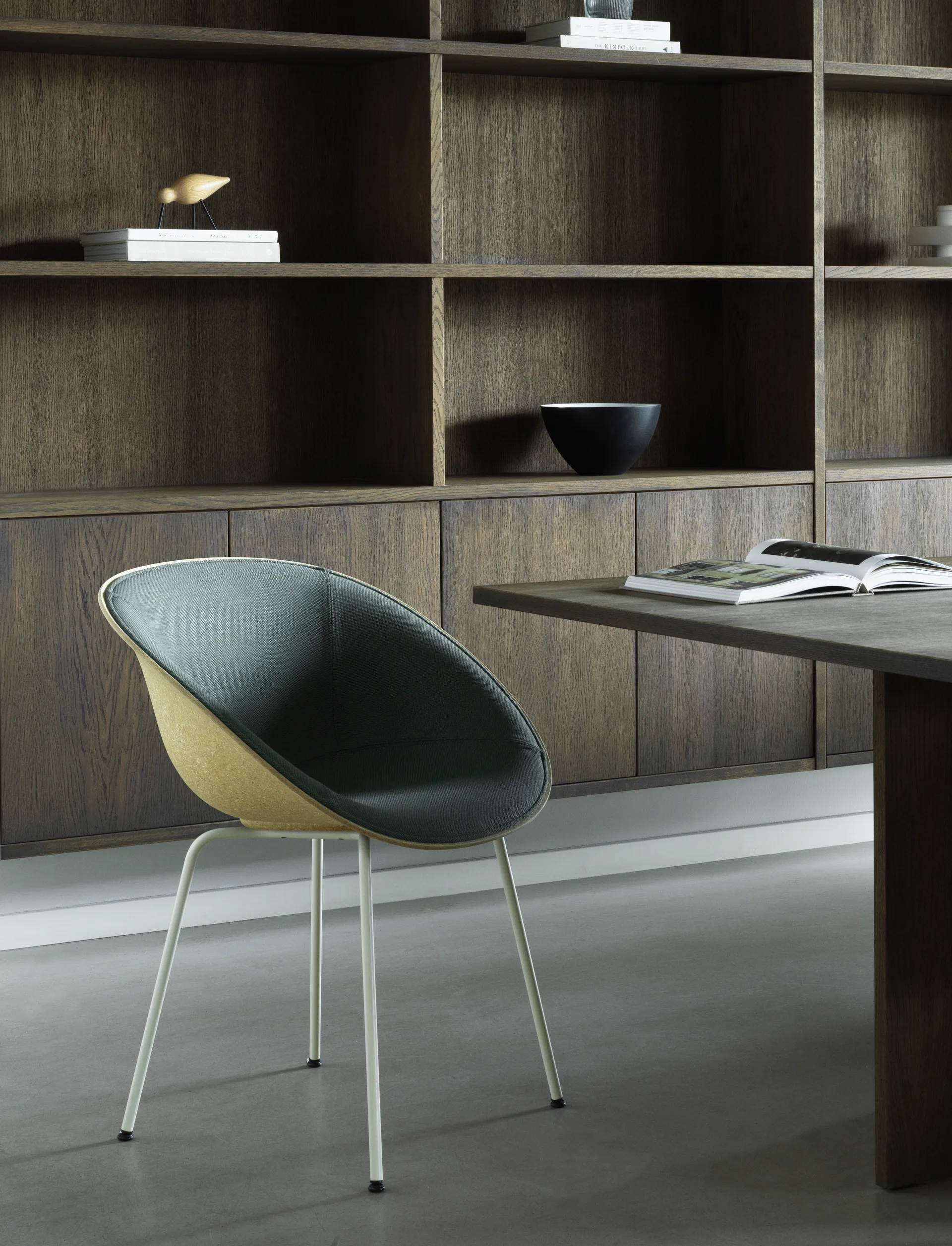 Fauteuil Mat Armchair, Seaweed-cream steel Normann Copenhagen