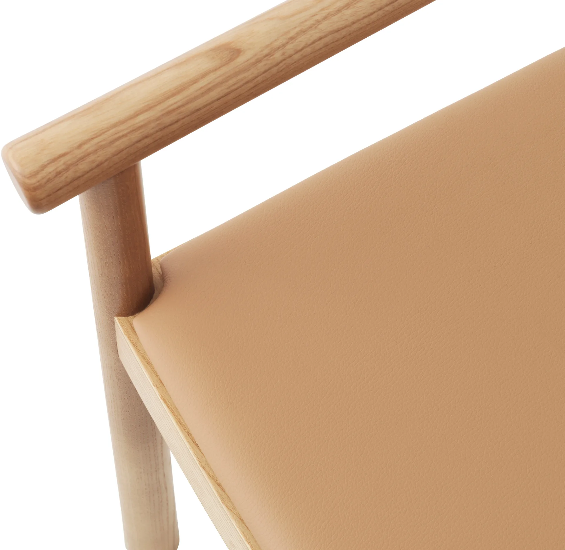 Fauteuil Timb avec coussin, Tan/ Ultra Leather - Camel Normann Copenhagen