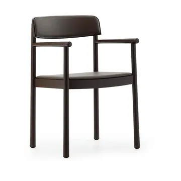 Fauteuil Timb - Brown ash-Ultra Leather Chocolate - Normann Copenhagen