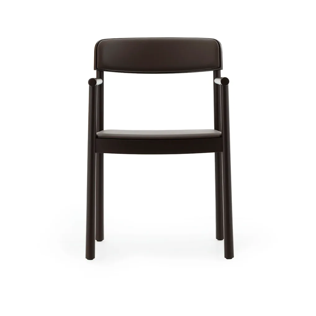 Fauteuil Timb, Brown ash-Ultra Leather Chocolate Normann Copenhagen