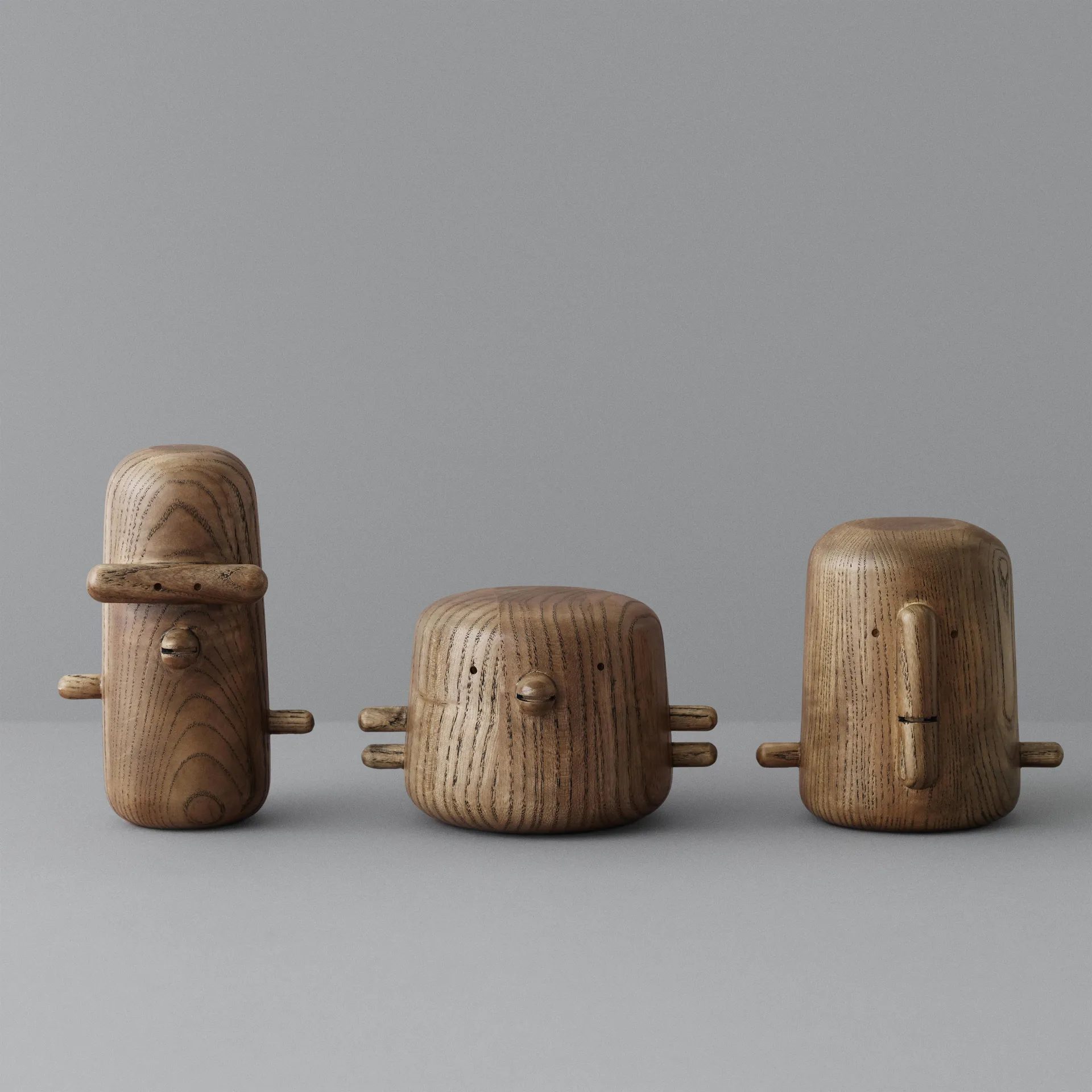 Figures en bois Ichi Ni San, Ichi Normann Copenhagen