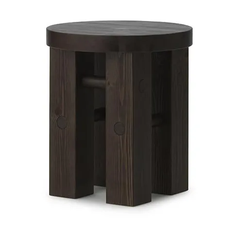 Fyr tabouret rond 45 cm, Dark brown, Ø40x45 cm Normann Copenhagen