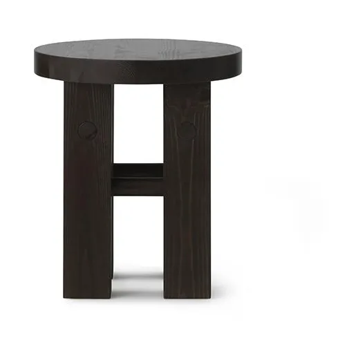 Fyr tabouret rond 45 cm, Dark brown, Ø40x45 cm Normann Copenhagen
