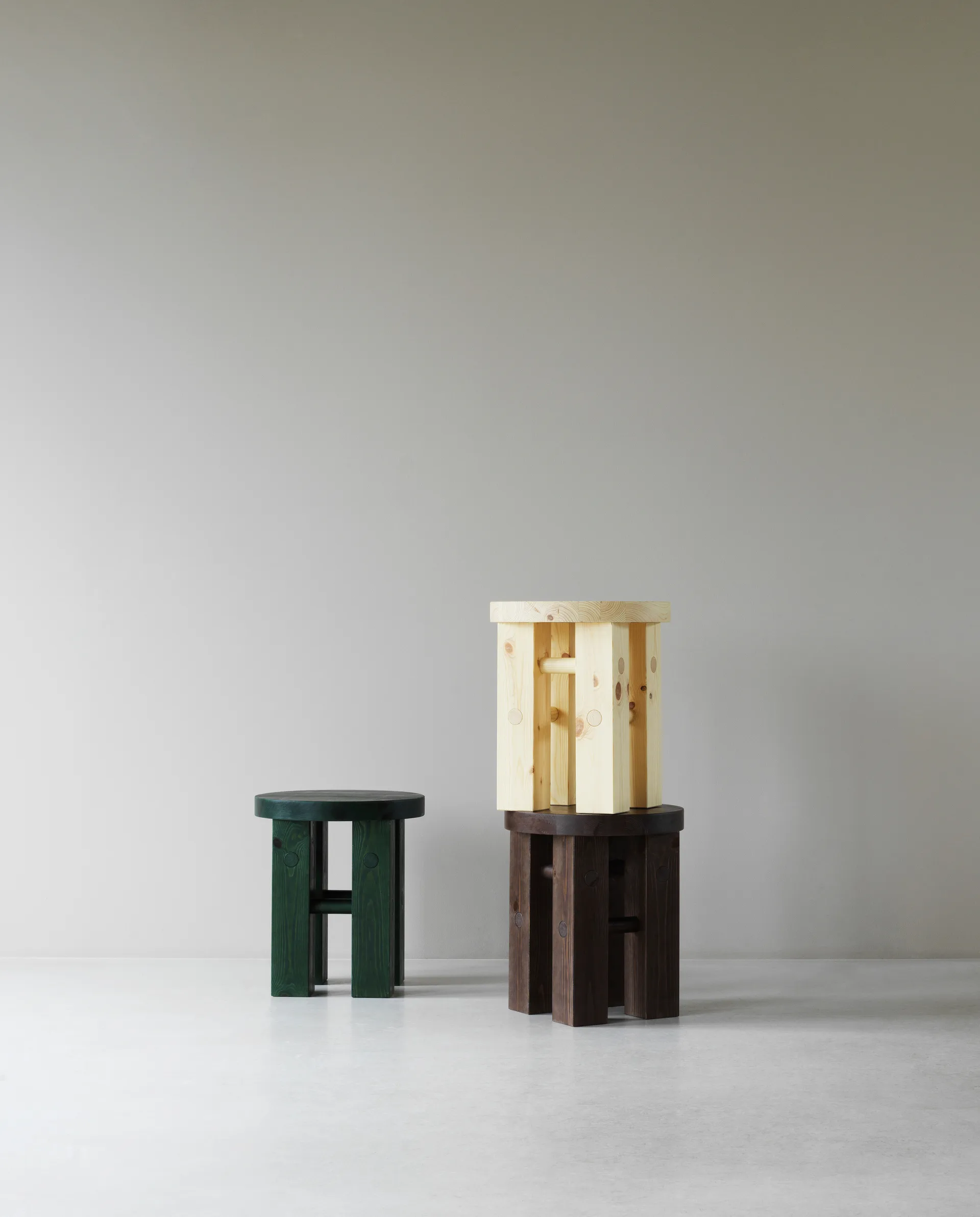 Fyr tabouret rond 45 cm, Pine, Ø40x45 cm Normann Copenhagen