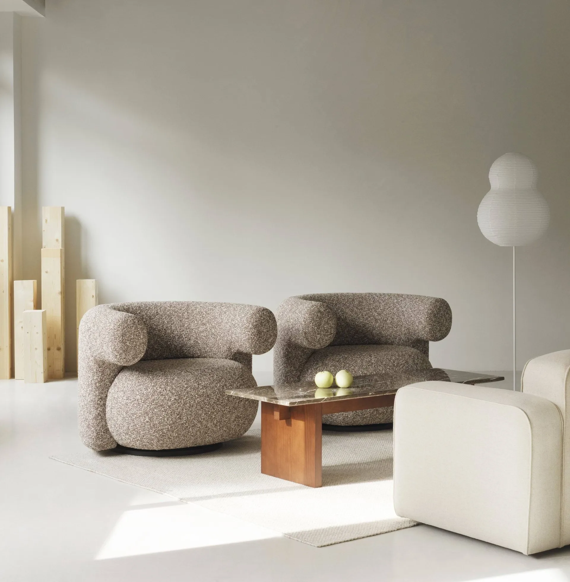 Lampadaire Puff Bubble, Blanc Normann Copenhagen