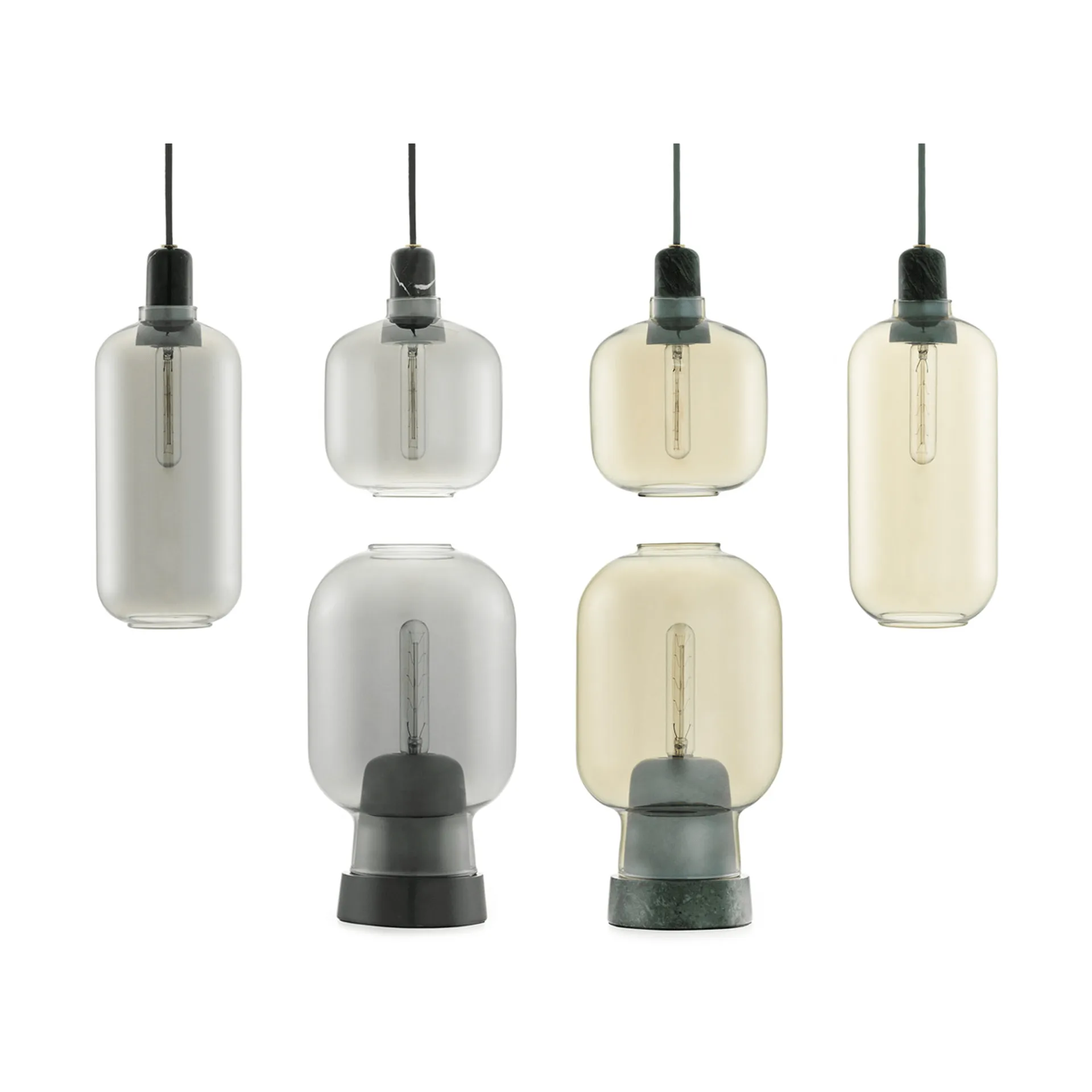 Lampe Amp grande, gris-noir Normann Copenhagen