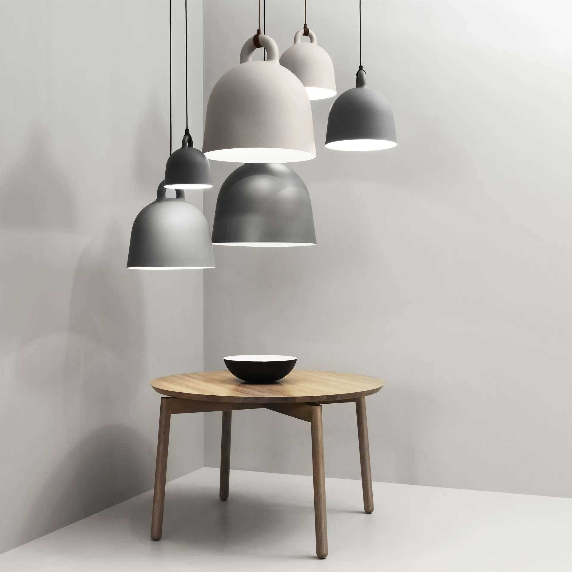 Lampe Bell grise, petit Normann Copenhagen