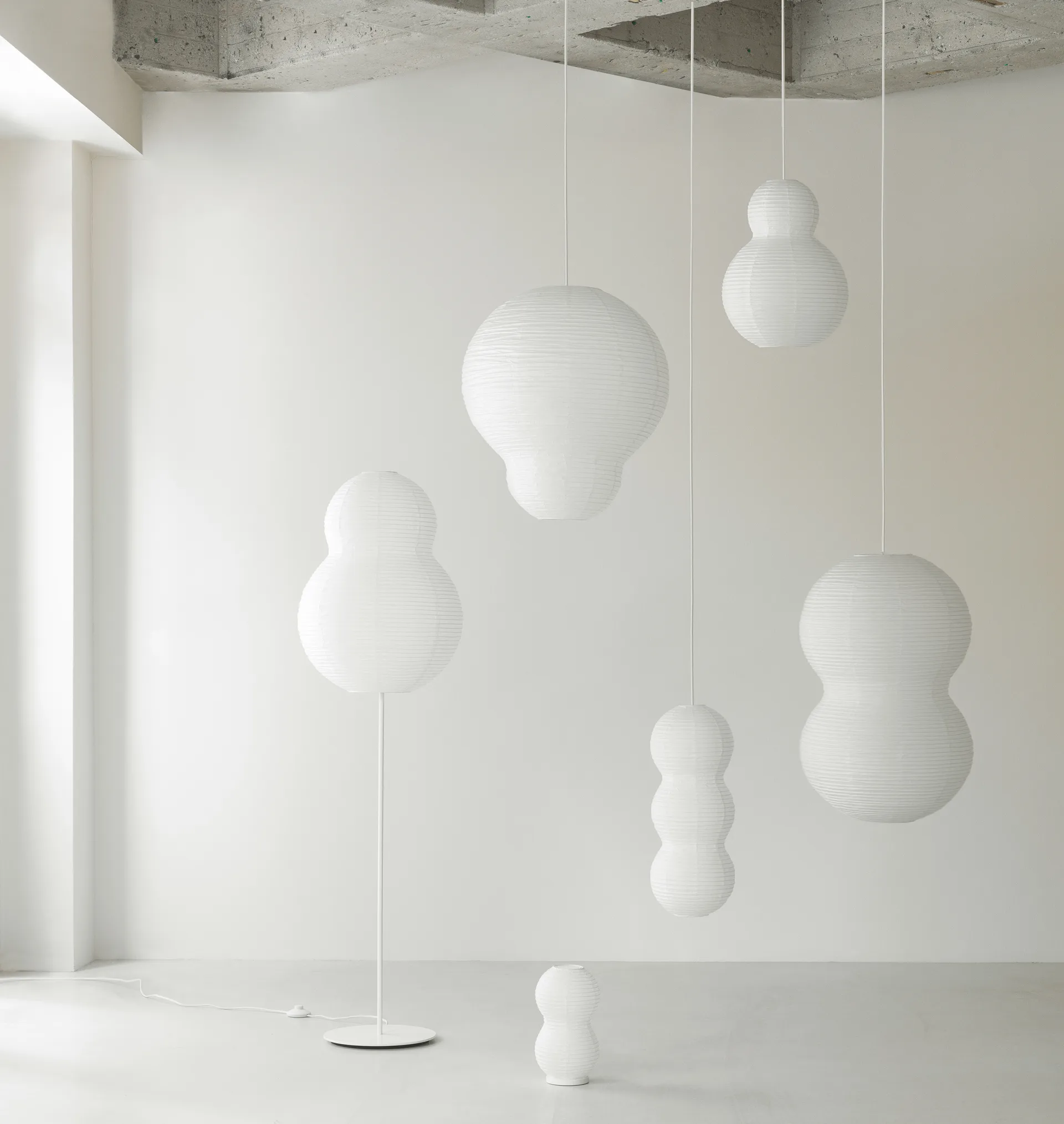 Lampe Puff Twist 50x90 cm, Blanc Normann Copenhagen