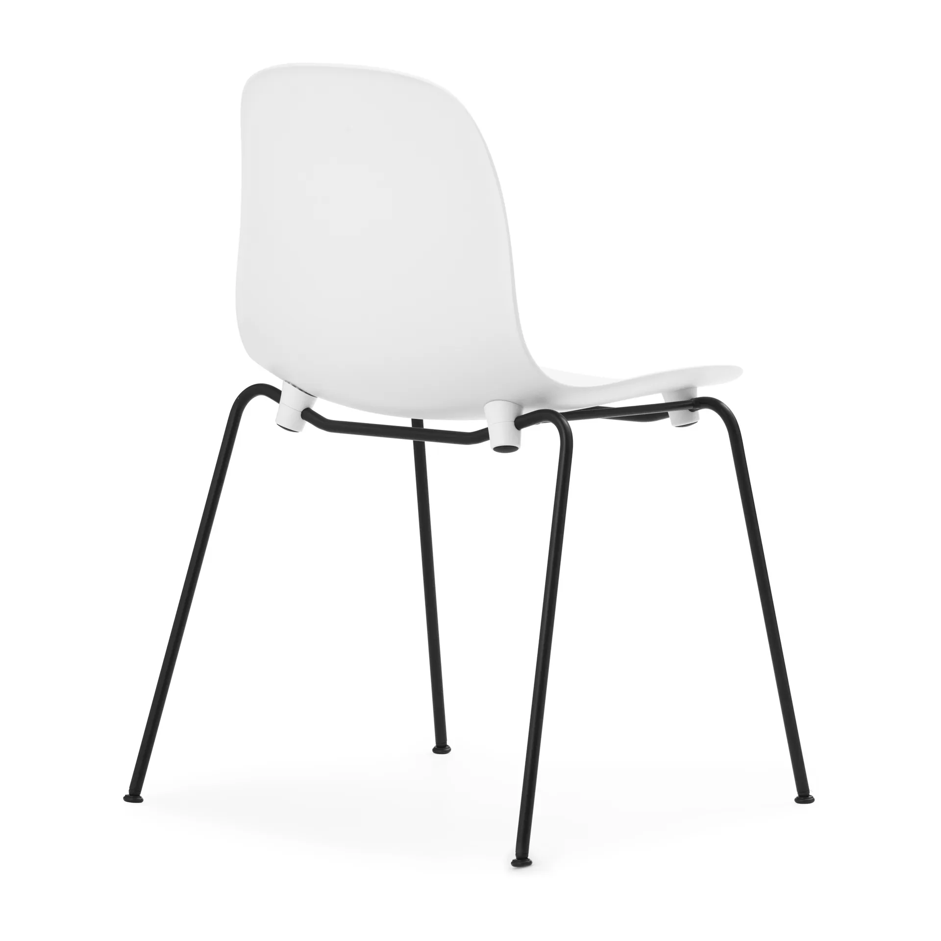Lot de 2 chaises empilables avec pieds noirs Form Chair, blanc,  Normann Copenhagen