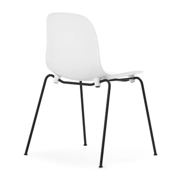 Lot de 2 chaises empilables avec pieds noirs Form Chair, blanc - Normann Copenhagen