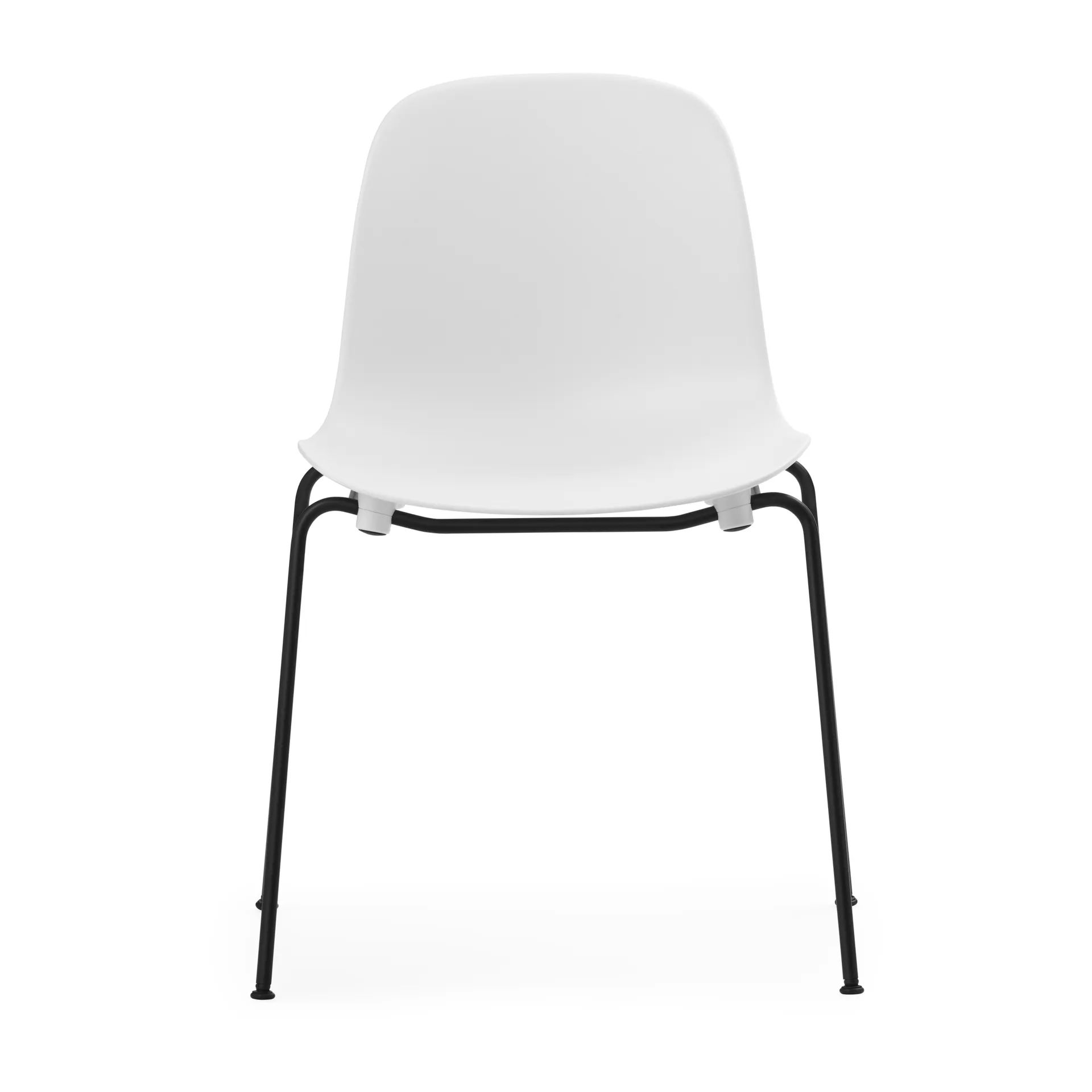 Lot de 2 chaises empilables avec pieds noirs Form Chair, blanc Normann Copenhagen