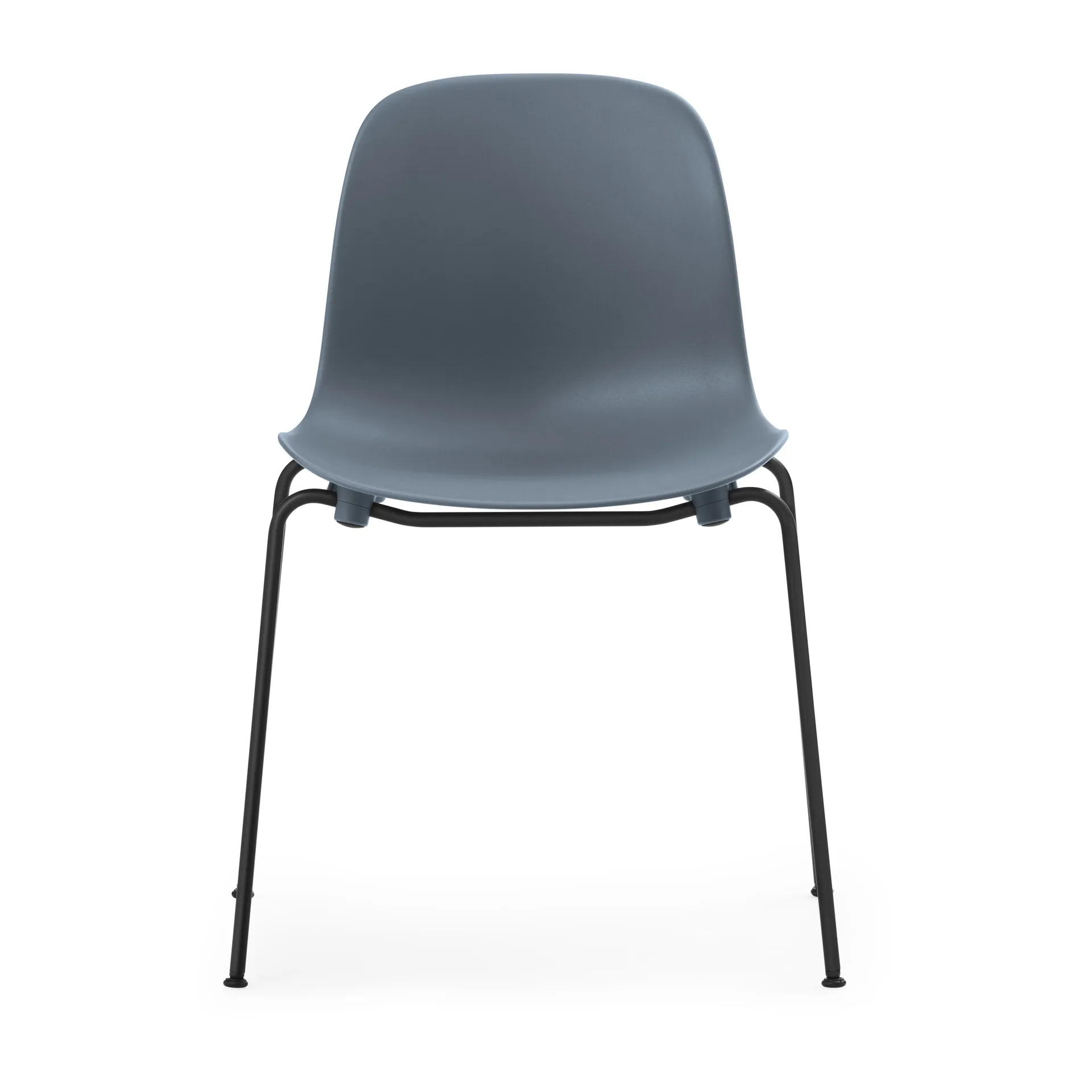 Lot de 2 chaises empilables avec pieds noirs Form Chair, bleu,  Normann Copenhagen