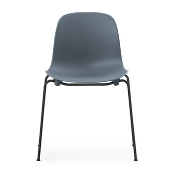 Lot de 2 chaises empilables avec pieds noirs Form Chair, bleu - Normann Copenhagen