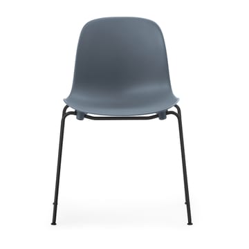 Lot de 2 chaises empilables avec pieds noirs Form Chair, bleu - undefined - Normann Copenhagen
