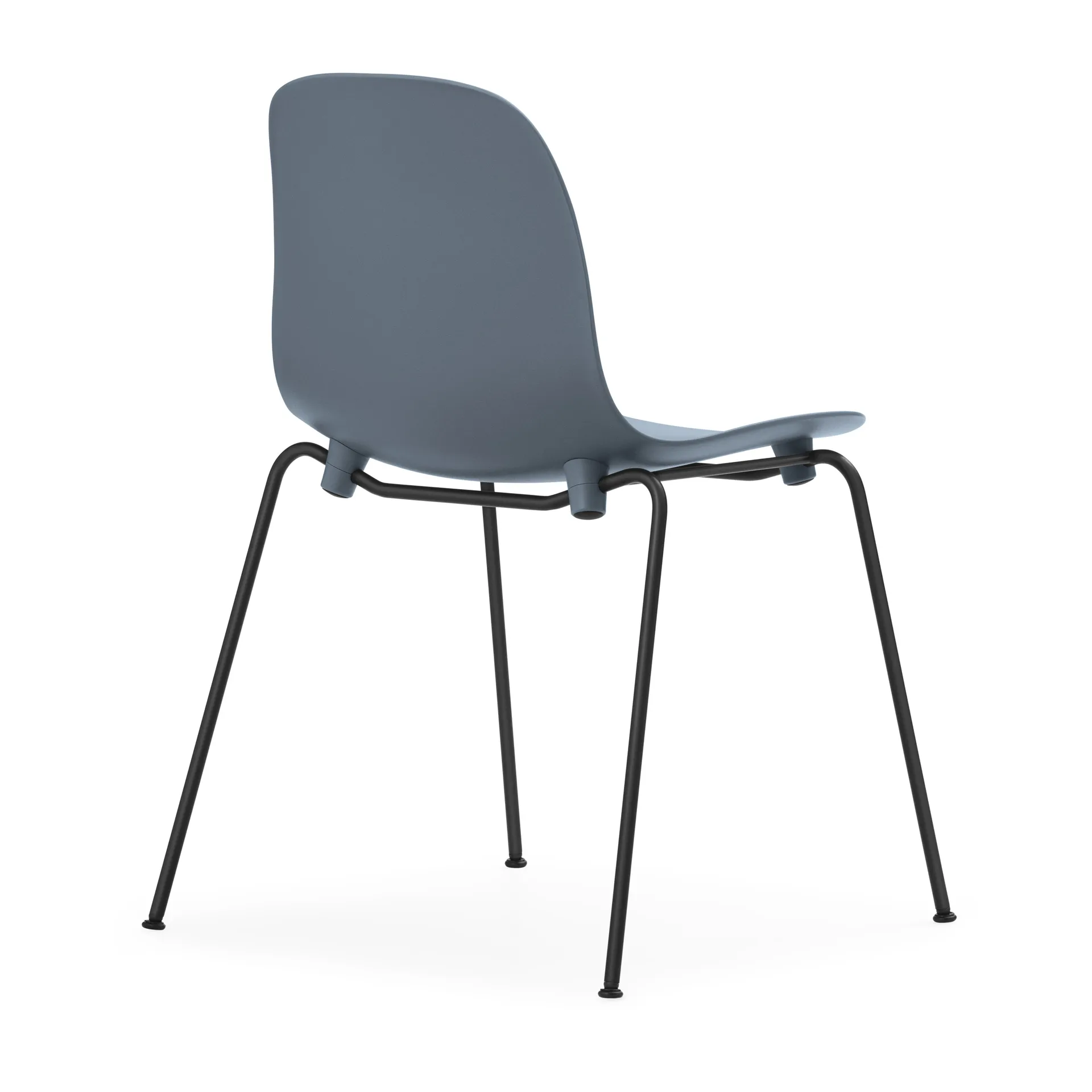 Lot de 2 chaises empilables avec pieds noirs Form Chair, bleu Normann Copenhagen