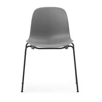 Lot de 2 chaises empilables avec pieds noirs Form Chair, gris - Normann Copenhagen