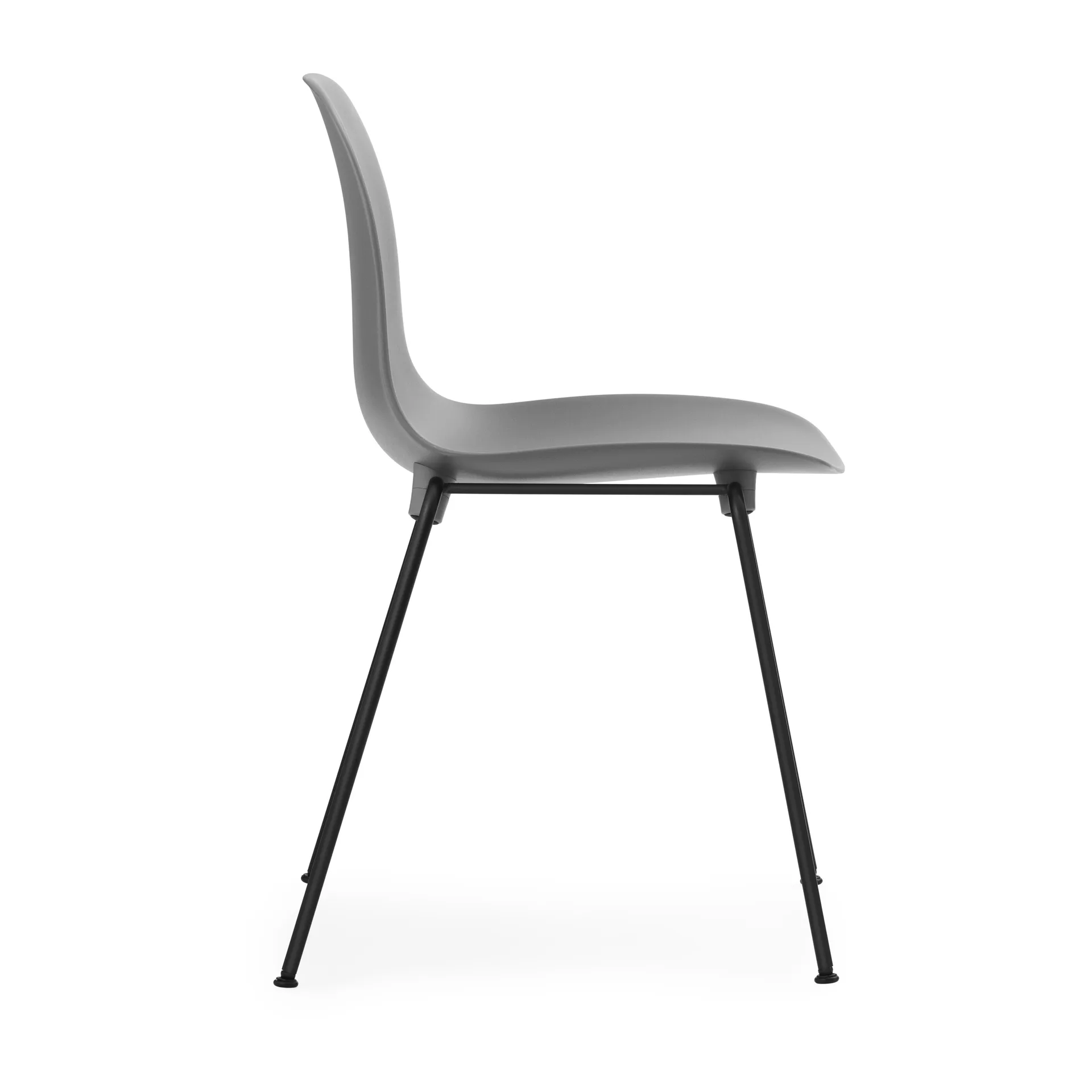 Lot de 2 chaises empilables avec pieds noirs Form Chair, gris Normann Copenhagen