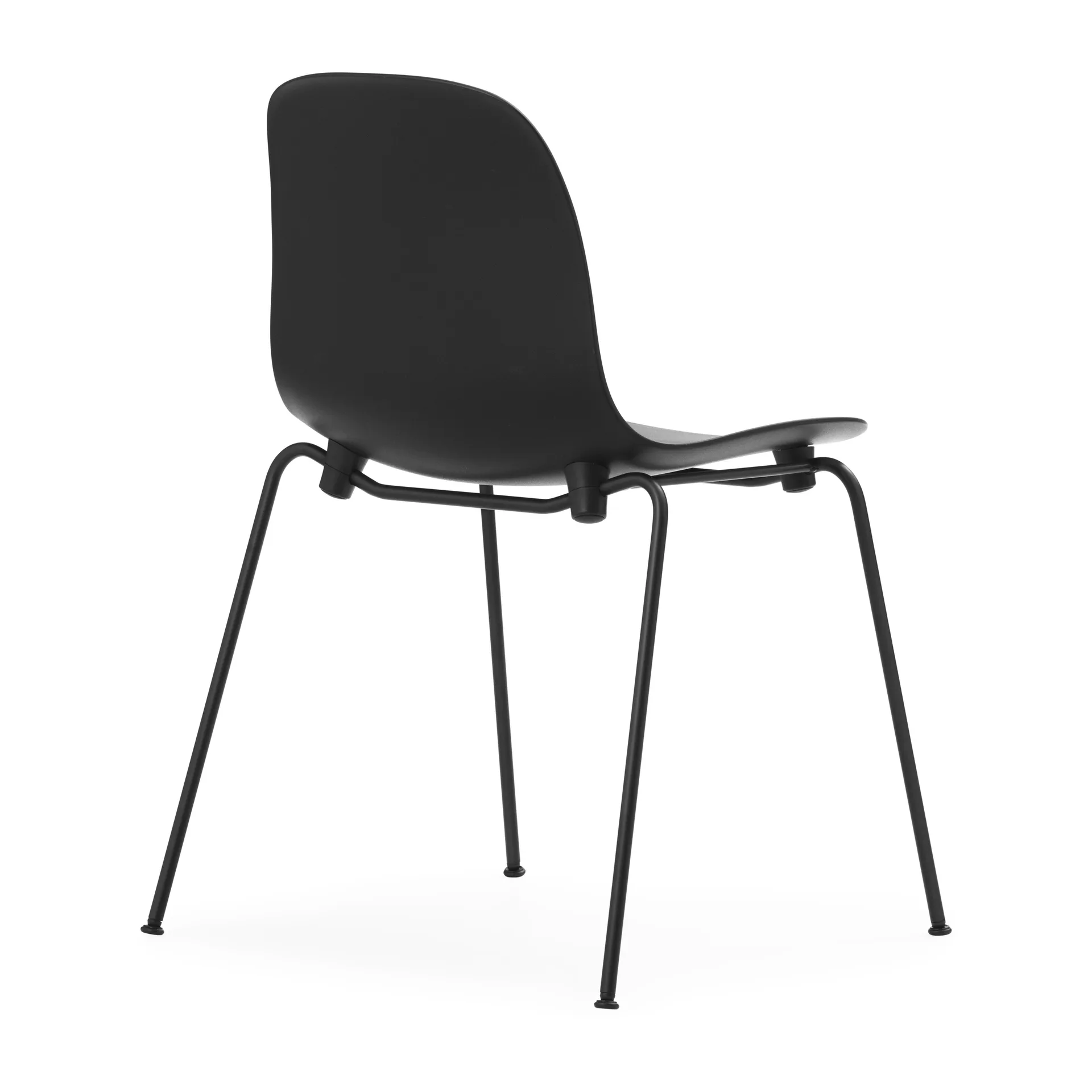 Lot de 2 chaises empilables avec pieds noirs Form Chair, noir,  Normann Copenhagen