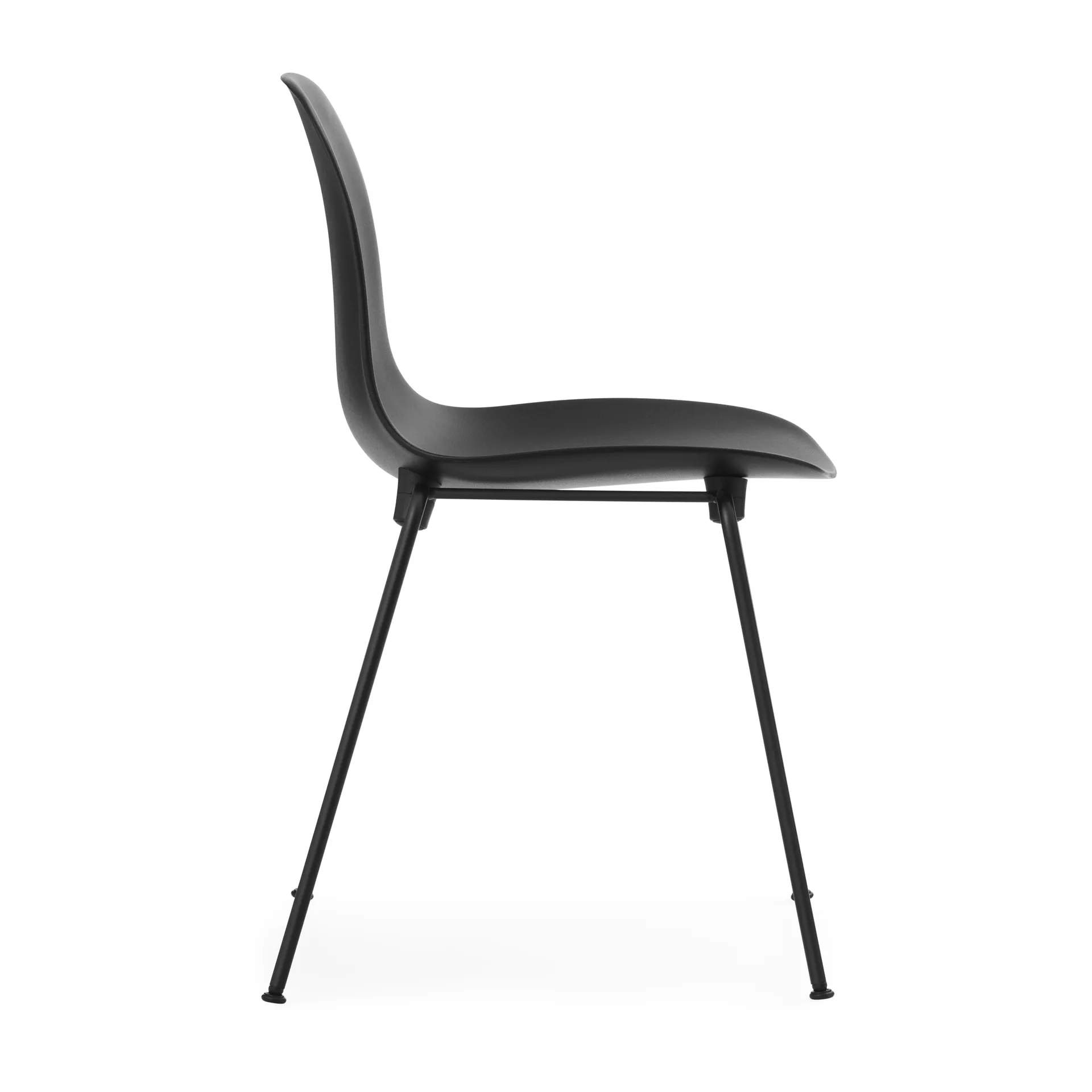 Lot de 2 chaises empilables avec pieds noirs Form Chair, noir Normann Copenhagen