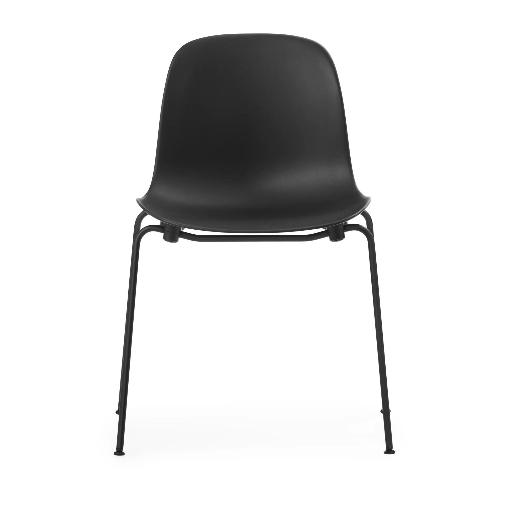 Lot de 2 chaises empilables avec pieds noirs Form Chair, noir Normann Copenhagen