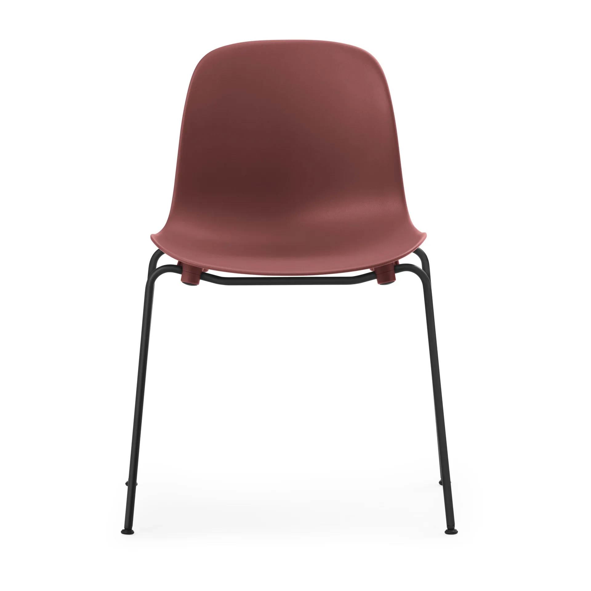 Lot de 2 chaises empilables avec pieds noirs Form Chair, rouge,  Normann Copenhagen